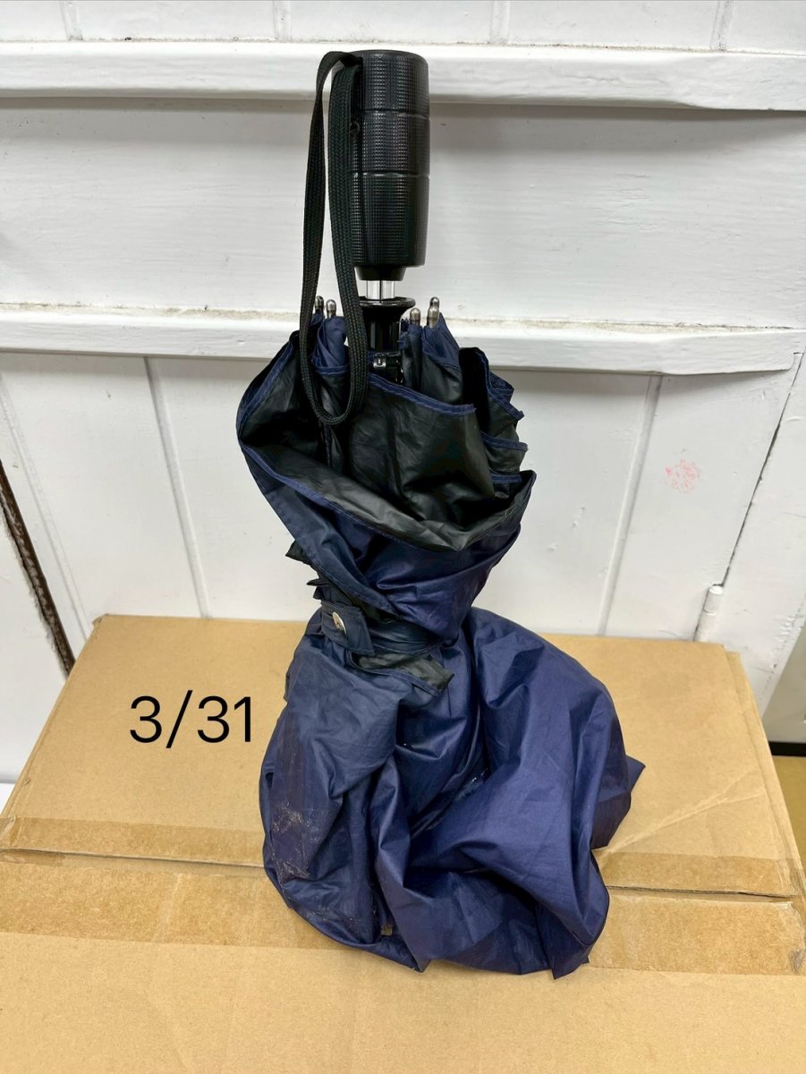 藍色自動摺疊傘