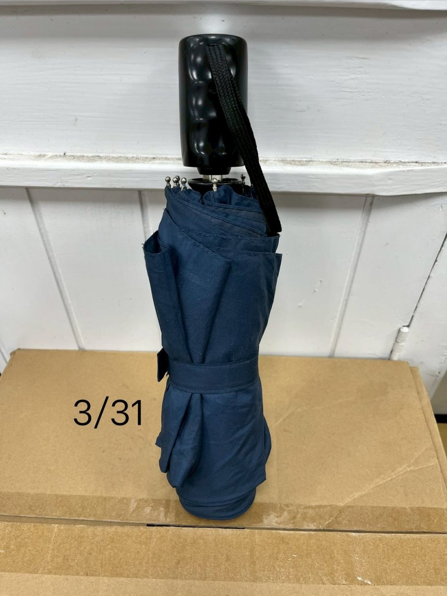 藍色自動摺疊傘