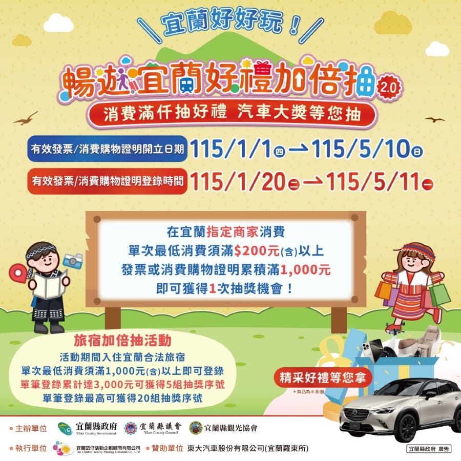 Enjoy double the prizes during your trip to Yilan! (2.0) 永續行動照片